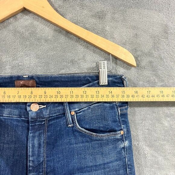 Mother The Looker Two Step Ankle Fray Skunk At The Tea Party Skinny Jeans 27 - Picture 4 of 12